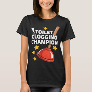 Camiseta Campeón de Aglomeración de Inodoro Humor Divertido