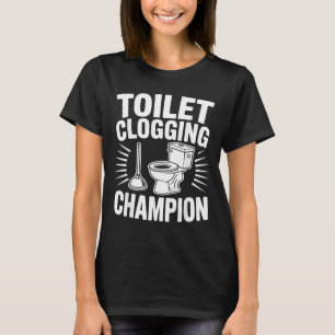 Camiseta Campeón de Aglomeración de Inodoro Humor Divertido
