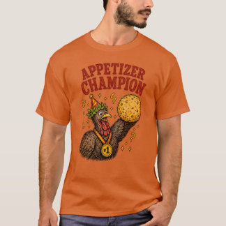Camiseta Campeón de Aperitivos Pavo Día de Acción de Gracia