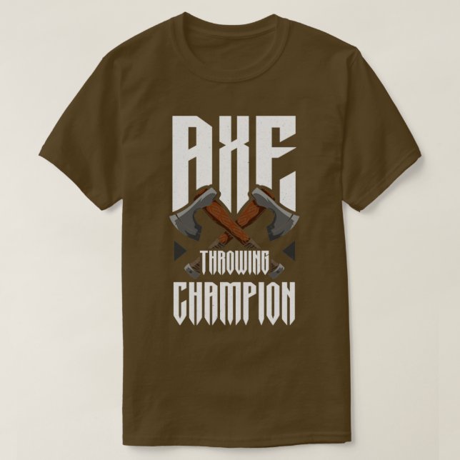 Camiseta Campeón De Ax De Gracioso Ax Arrojando (Diseño del anverso)