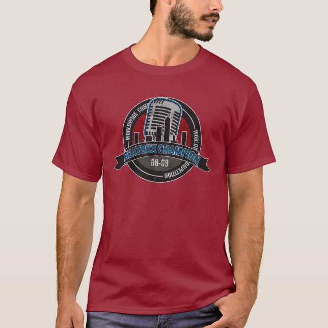 Camiseta Campeón de Beatbox dañado (Anverso)