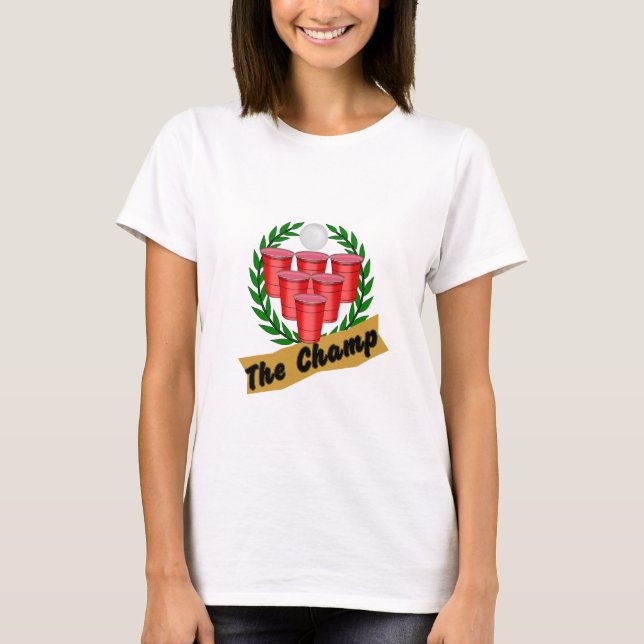 Camiseta Campeón de Beer Pong (Anverso)