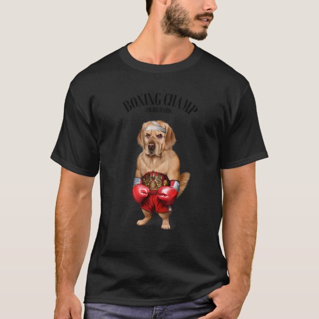 Camiseta Campeón de boxeo Golden Retriever Dog Fighter 1 (Anverso)