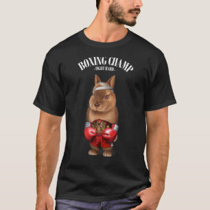 Camiseta Campeón de boxeo luchador de conejo enano