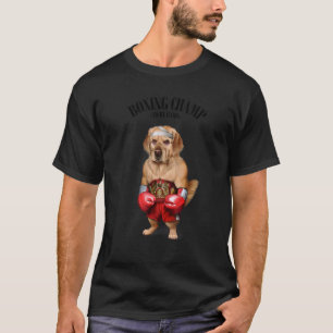 Camiseta Campeón de Boxeo Perro Retriever Dorado Luchador 1