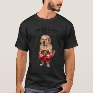 Camiseta Campeón de Boxeo Perro Retriever Dorado Luchador 1