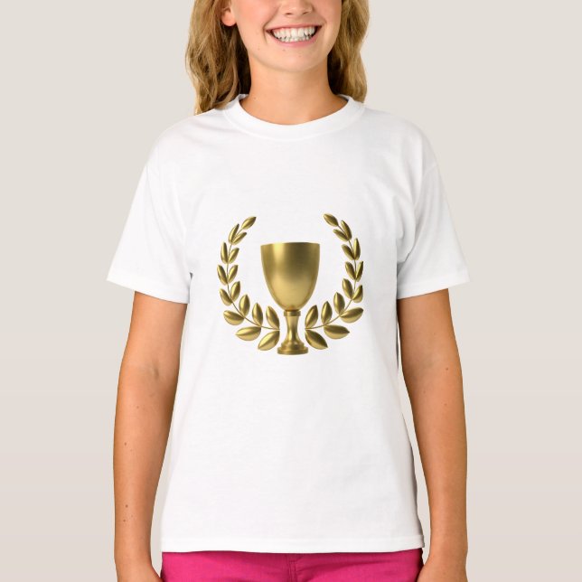 Camiseta Campeón de chicas - Camisas blancas de manga larga (Anverso)