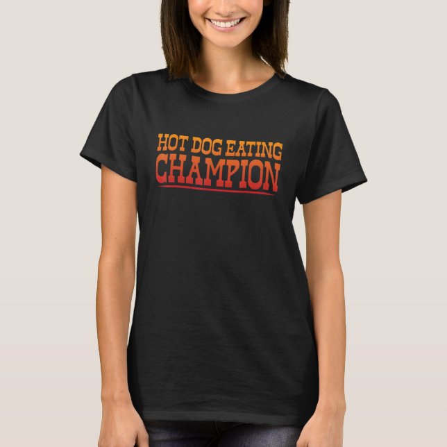 Camiseta Campeón de comer perro caliente (Anverso)