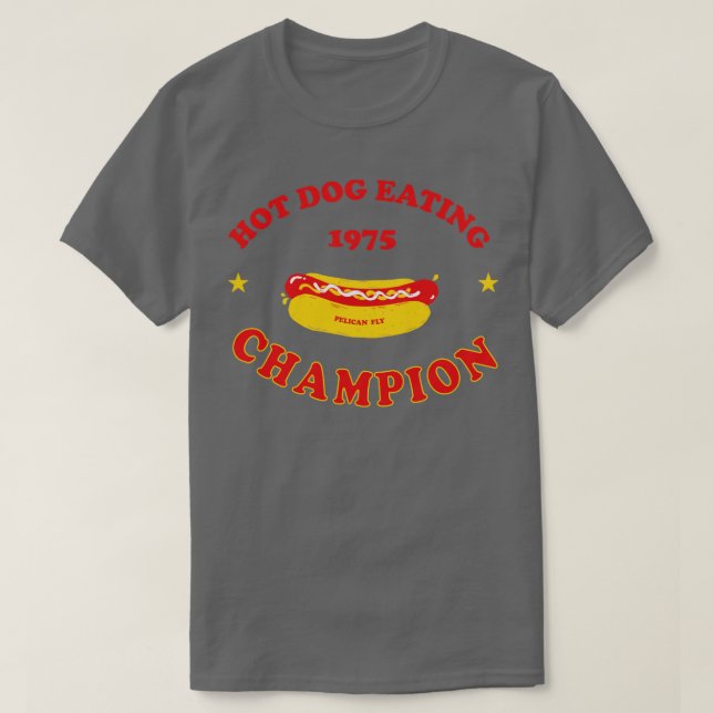 Camiseta Campeón de comer perro caliente (Diseño del anverso)