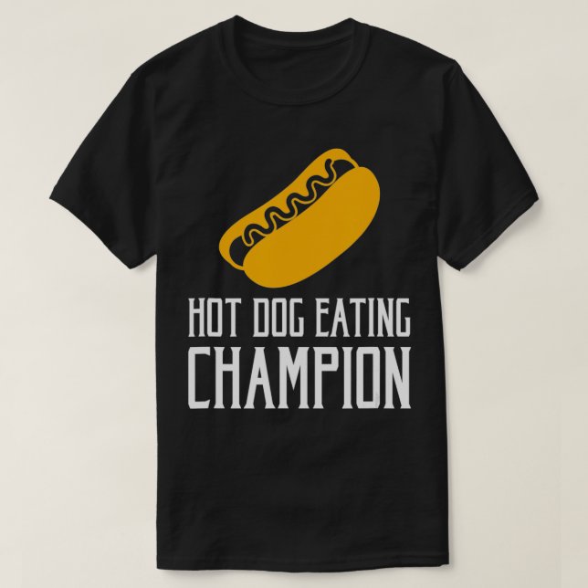 Camiseta Campeón de comer perro caliente (Diseño del anverso)