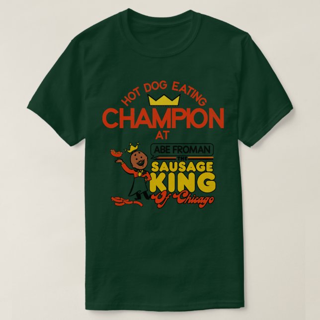 Camiseta Campeón de comer perro caliente en Abe Froman (Diseño del anverso)