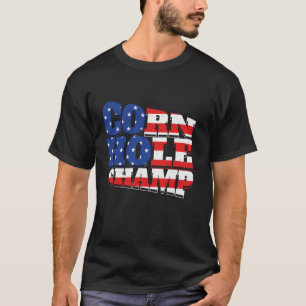 Camiseta Campeón de CornHole Bandera de EE. UU. Lanzamiento