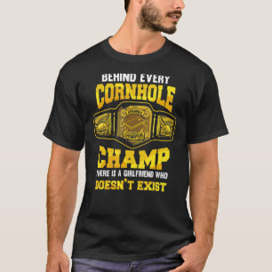 Camiseta Campeón de Cornhole para hombres que rompen bolsas