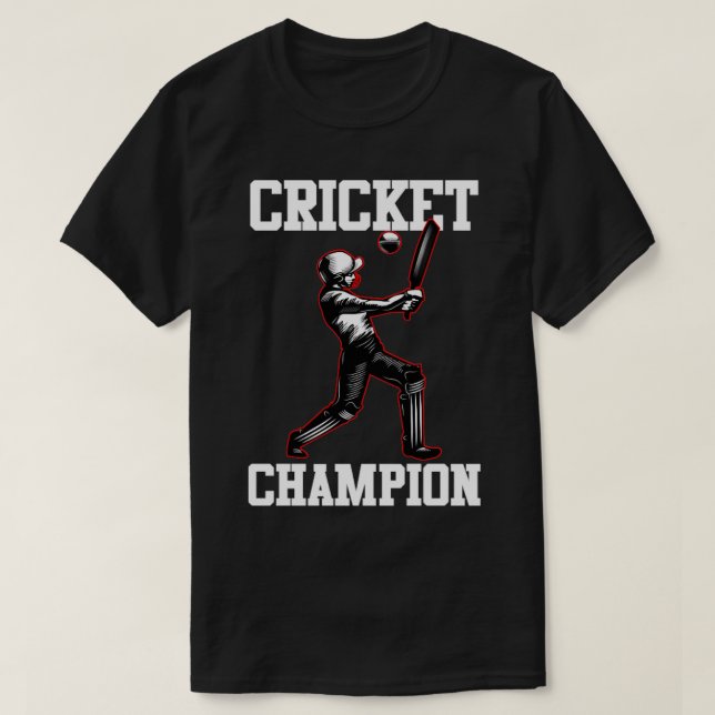 Camiseta Campeón de cricket2 (Diseño del anverso)