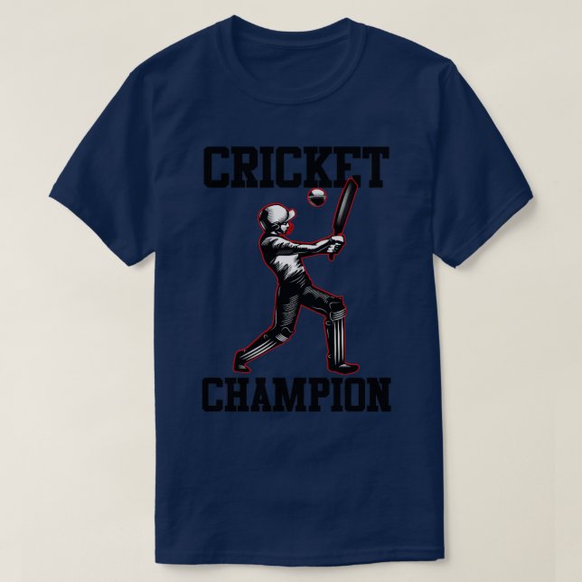 Camiseta Campeón de cricket3 (Diseño del anverso)