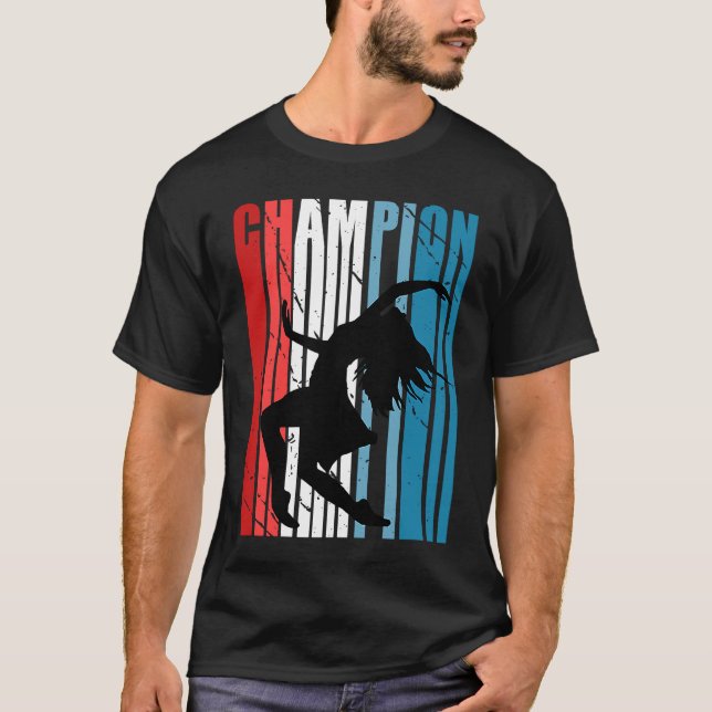 Camiseta Campeón de cumpleaños de baile retro Silhouette ro (Anverso)