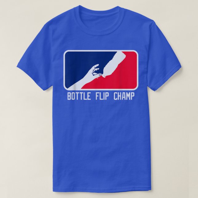 Camiseta Campeón de deformación de botellas de agua - Texto (Diseño del anverso)