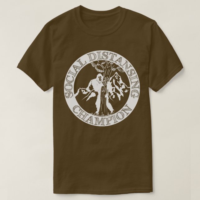 Camiseta Campeón de distancia social 2 (Diseño del anverso)