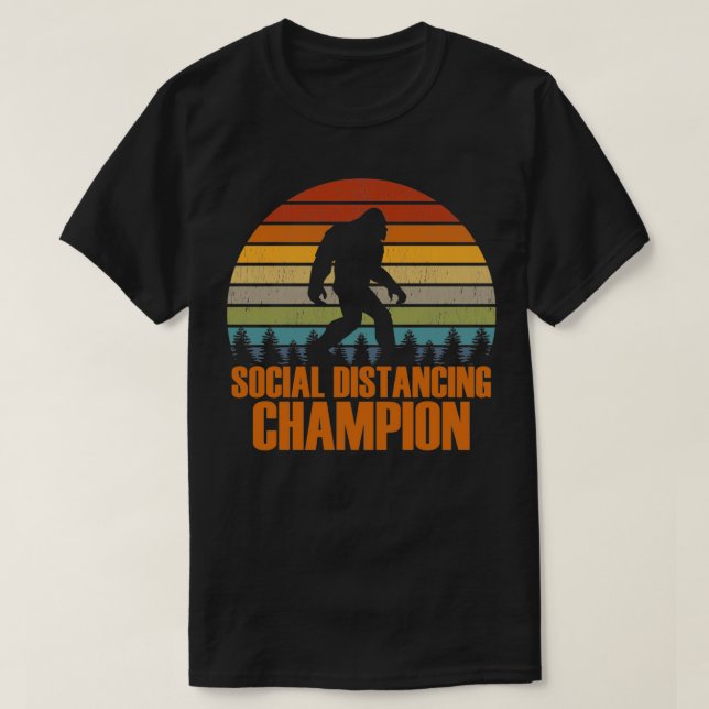 Camiseta Campeón De Distancia Social Esconder Y Buscar (Diseño del anverso)
