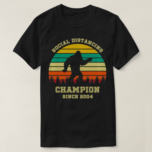 Camiseta Campeón de distanciamiento social desde la diversi (Diseño del anverso)