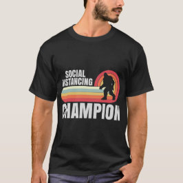 Camiseta Campeón de distanciamiento social Meme Bigfoot
