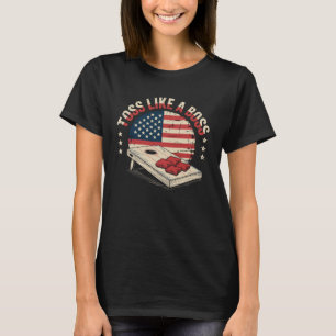 Camiseta Campeón de Equipo de Cornhole Lanza Bolsa de Frijo
