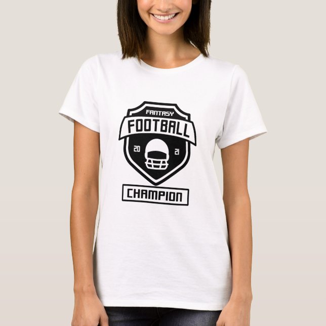 Camiseta campeón de fútbol-fantasía-2-negro (Anverso)