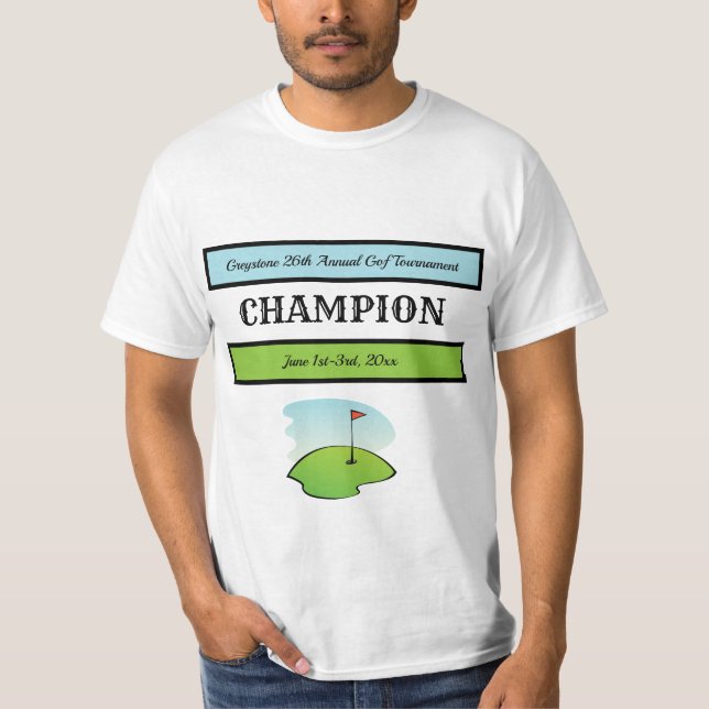 Camiseta Campeón de golf editable (Anverso)