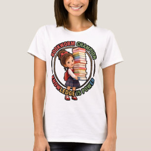 Camiseta Campeón de gusano de libro El conocimiento es pode