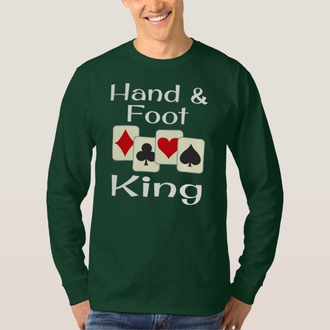 Camiseta Campeón de juego de cartas de mano y pies King (Anverso)