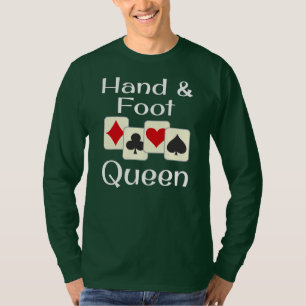 Camiseta Campeón de juego de cartas de reina de mano y pies