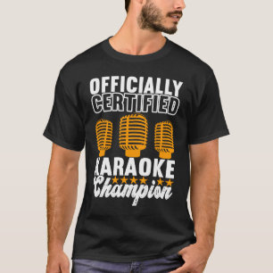 Camiseta Campeón de Karaoke con equipo de cantante