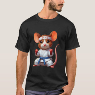Camiseta Campeón de Karate Clásico Espíritu Luchador de Rat