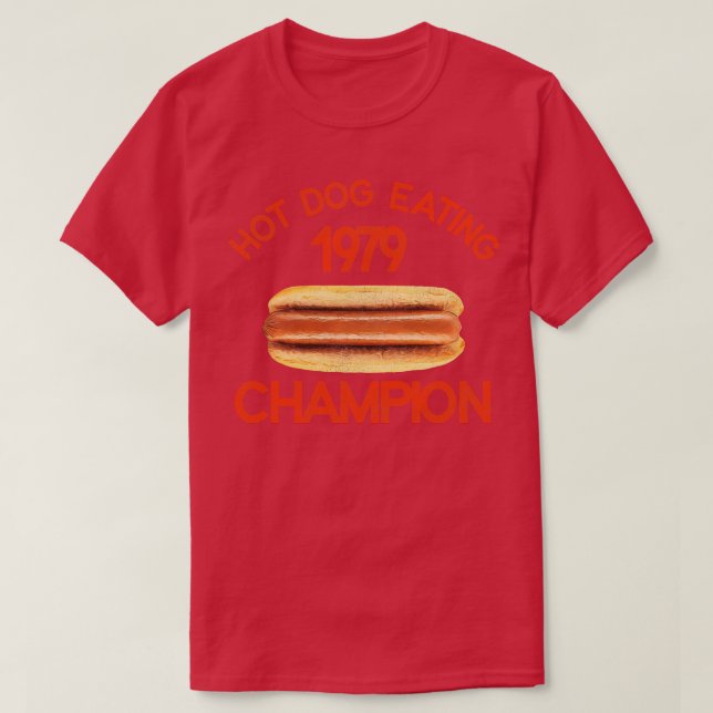 Camiseta Campeón de la alimentación de perros calientes 197 (Diseño del anverso)