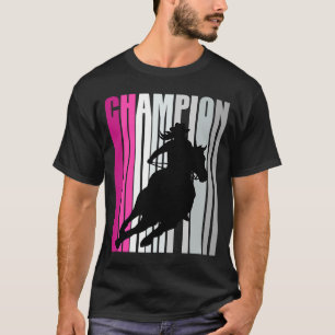 Camiseta Campeón de la Carreras del barril Caballo montando