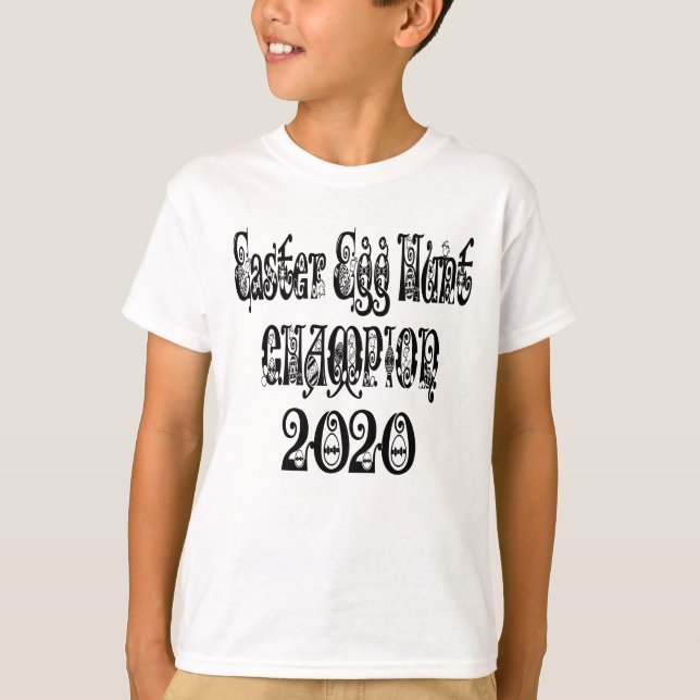 Camiseta Campeón de la caza de huevos de Pascua 2020 divert (Anverso)