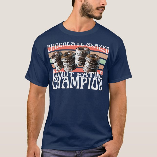 Camiseta Campeón de la comida de donut glaseado de chocolat (Anverso)