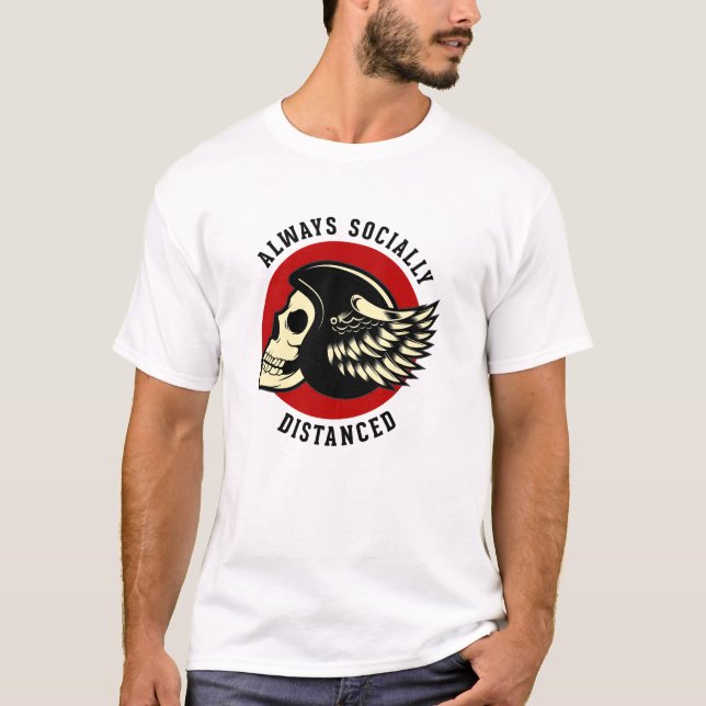 Camiseta Campeón de la distancia social del ciclista (Anverso)