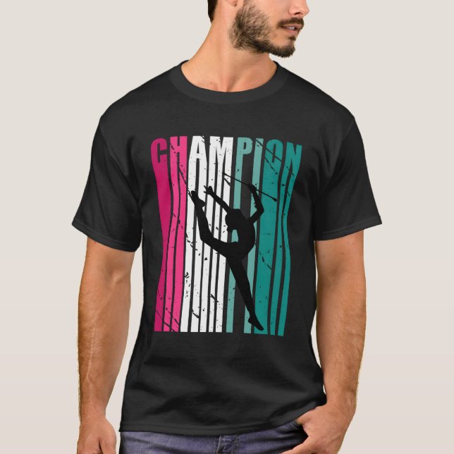 Camiseta Campeón De La Gimnasia Rítmica Verde azulado (Anverso)
