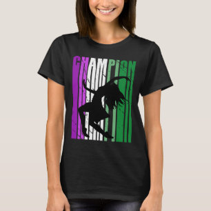 Camiseta Campeón de la mujer baile cumpleaños música morado