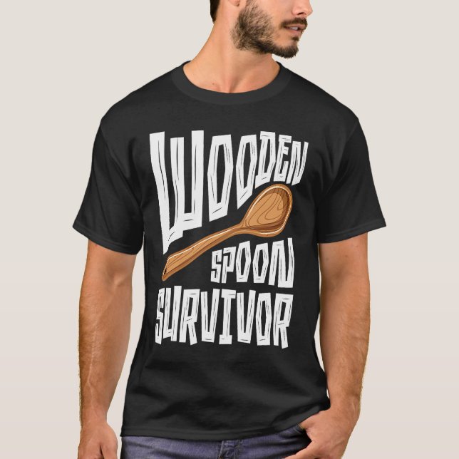 Camiseta Campeón de la superviviente de la cuchara de mader (Anverso)