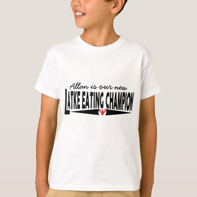 Camiseta "Campeón de Latke Eating" de Hanukkah (Anverso)