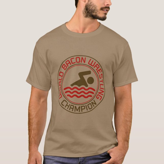 Camiseta Campeón de lucha del tocino del mundo (Anverso)