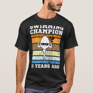 Camiseta Campeón de natación masculino hace 10 años esperma
