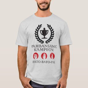 Camiseta campeón de papel de las tijeras de la roca