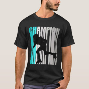 Camiseta Campeón de patinaje sobre patines turquesa chicas