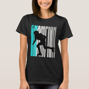 Camiseta Campeón de patinaje sobre patines turquesa chicas