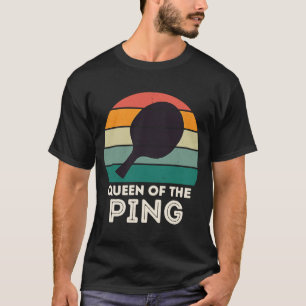 Camiseta Campeón de Ping Pong retro para hombres REINA DEL 