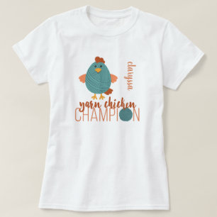Camiseta Campeón de pollo Verde azulado