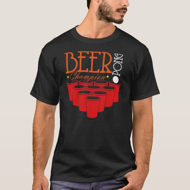 Camiseta Campeón de Pong de la cerveza (Anverso)
